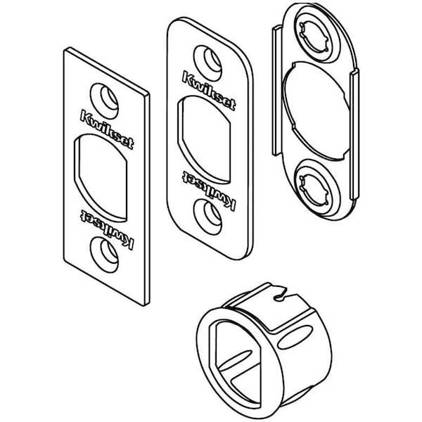 6-Way Deadlatch Service Kit, Bright Polished Brass